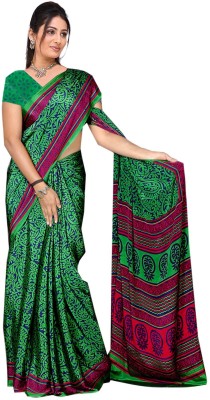 

Vardan Prints Printed Bollywood Crepe Saree(Green)