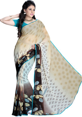 

Jiya Self Design, Printed Fashion Georgette Saree(Multicolor)