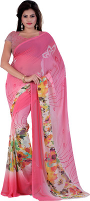 

Khushali Self Design, Printed Fashion Georgette Saree(Pink, Multicolor), Multicolor;pink