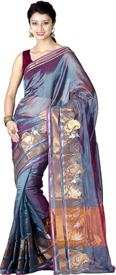 

Chandrakala Woven Banarasi Art Silk Saree(Green)