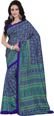 

Sunaina Printed Mysore Art Silk Saree(Blue)
