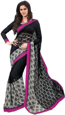 

Party Wear Dresses Printed Fashion Pure Chiffon Saree(Multicolor), Multicolor420