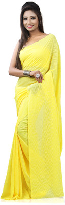 

Khushali Self Design Fashion Georgette, Jacquard Saree(Yellow)