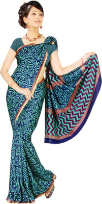

Sunaina Printed Fashion Art Silk Saree(Blue)
