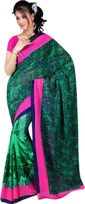 

MannMohh Printed Daily Wear Georgette Saree(Multicolor)