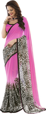

Khushali Self Design Fashion Georgette Saree(Pink, Multicolor), Multicolor;pink