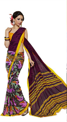 

Hi-Choice Printed Fashion Georgette Saree(Multicolor)