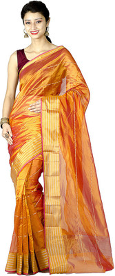 

Chandrakala Woven Banarasi Art Silk Saree(Gold)
