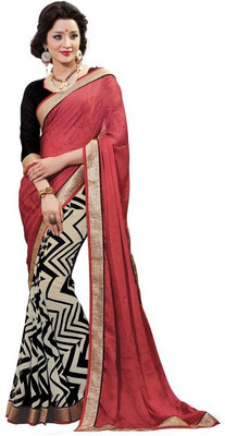 

Lovely Look Printed Daily Wear Georgette Saree(Red)