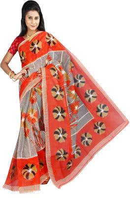 

Anushree Saree Self Design Fashion Silk Saree(Multicolor), Red