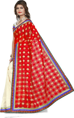 

Weavedeal Embellished Banarasi Art Silk Saree(Red)