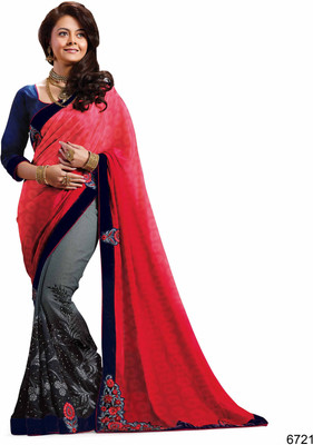 

Ridham Sarees Embroidered Fashion Jacquard Saree(Multicolor)