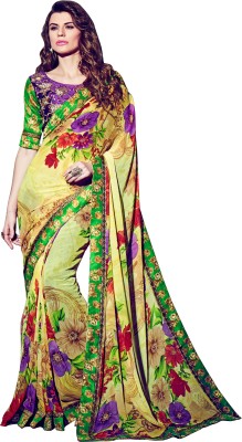 

Khoobee Self Design, Printed Fashion Georgette Saree(Multicolor)