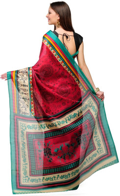 

Cenizas Printed Fashion Art Silk Saree(Multicolor), Maroon