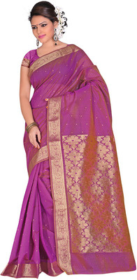 

Indianhandloom Self Design Coimbatore Cotton Saree(Pink), Onion pink