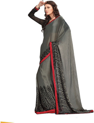 

Party Wear Dresses Printed Fashion Pure Chiffon Saree(Multicolor)