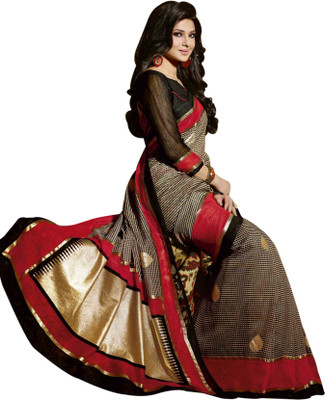 

Bhavi Checkered Fashion Art Silk Saree(Multicolor)