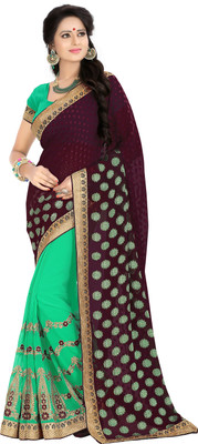 

Parisha Embroidered Fashion Georgette Saree(Light Green)