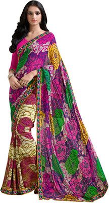 

Lovelylook Printed Fashion Georgette Saree(Multicolor), Multi