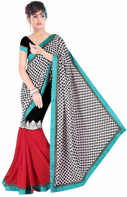 

Dancing Girl Printed Bollywood Chiffon Saree(Multicolor)