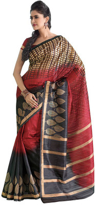 Indian Wear Online Printed Fashion Cotton Saree(Multicolor)