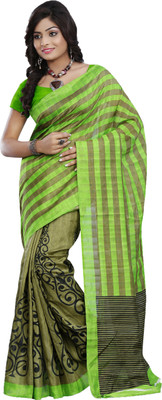

JTInternational Printed Bhagalpuri Silk Saree(Multicolor)
