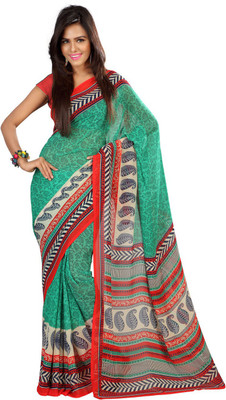 

Indian Wear Online Printed Fashion Georgette Saree(Multicolor), Multicolor90