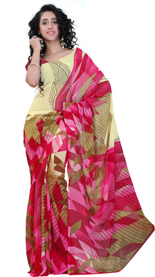 

Vardan Prints Printed Bollywood Synthetic Georgette Saree(Pink, Yellow)