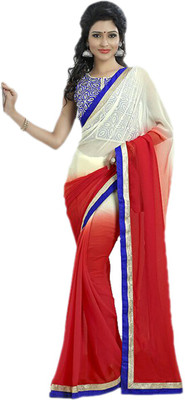 

Stylish Girls Embroidered Fashion Georgette Saree(Multicolor)