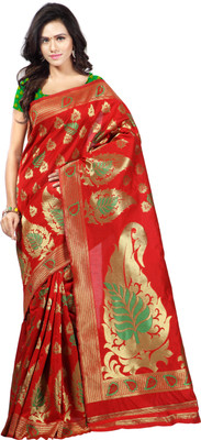 

Weavedeal Embellished, Self Design Kanjivaram Banarasi Silk Saree(Maroon)