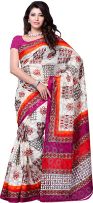

JTInternational Floral Print, Geometric Print Fashion Jacquard Saree(Multicolor)