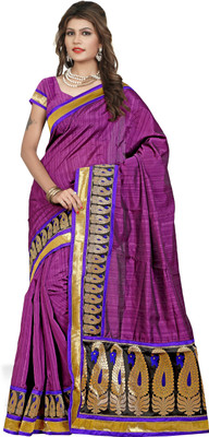 

Weavedeal Embellished Banarasi Art Silk Saree(Purple)