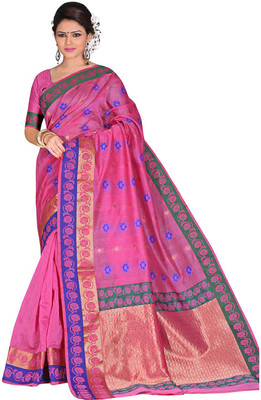 

Indianhandloom Self Design Coimbatore Cotton Saree(Pink)