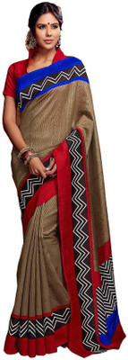 

Shree Vardhman Printed Bollywood Art Silk Saree(Multicolor), Blue;red;light brown