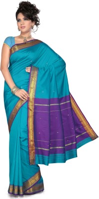 

Ishin Printed Art Silk Saree(Blue