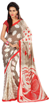 

Indian Wear Online Printed Fashion Georgette Saree(Multicolor), Multicolor16