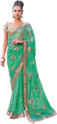 

Vishal Self Design Fashion Georgette Saree(Green)
