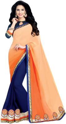 

Desi Look Embroidered Bollywood Georgette Saree(Blue)
