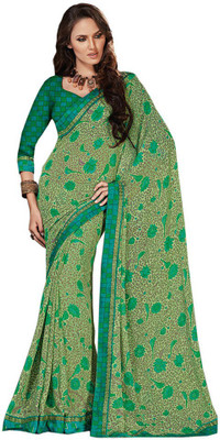 

Indian Wear Online Printed Fashion Pure Chiffon Saree(Multicolor), Multicolor491