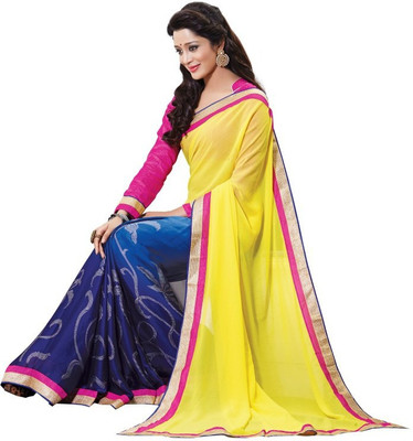

Lovely Look Printed Daily Wear Chiffon Saree(Yellow)