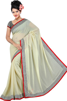 

Om Shree Vallabh Self Design Banarasi Georgette Saree(White)