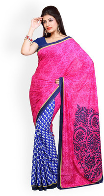 

Parishi Fashion Printed Bollywood Georgette Saree(Multicolor)