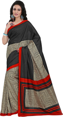 

Sunaina Printed Mysore Art Silk Saree(Black)