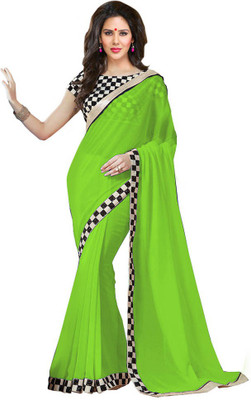 

K.C Self Design Bollywood Georgette Saree(Green)