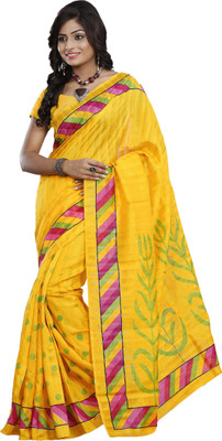 

JTInternational Printed Bhagalpuri Silk Saree(Multicolor)
