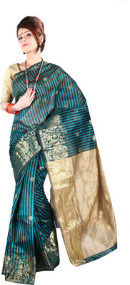

Anushree Saree Self Design Fashion Chiffon Saree(Multicolor), Dark green