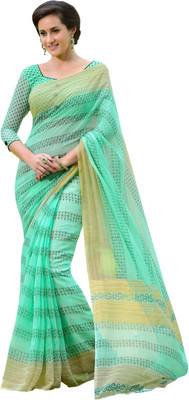 

Lovelylook Printed Fashion Polycotton Saree(Green), Sea green