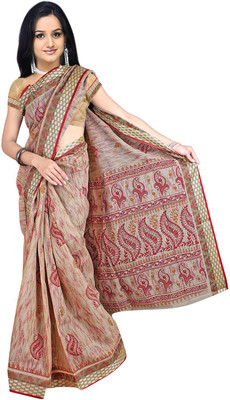 

Desi Butik Embroidered Fashion Chanderi Saree(Multicolor)