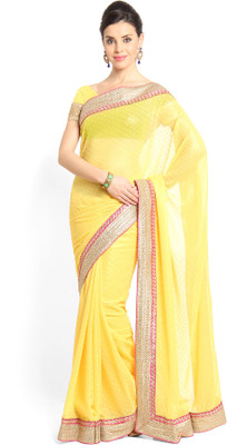 

Soch Self Design Fashion Georgette Saree(Yellow)