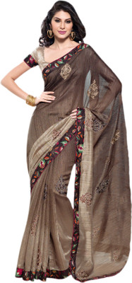 

Vishal Printed Fashion Art Silk Saree(Brown), Coffee